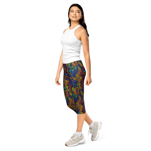 Tangerine Voltage on a Capri Leggings