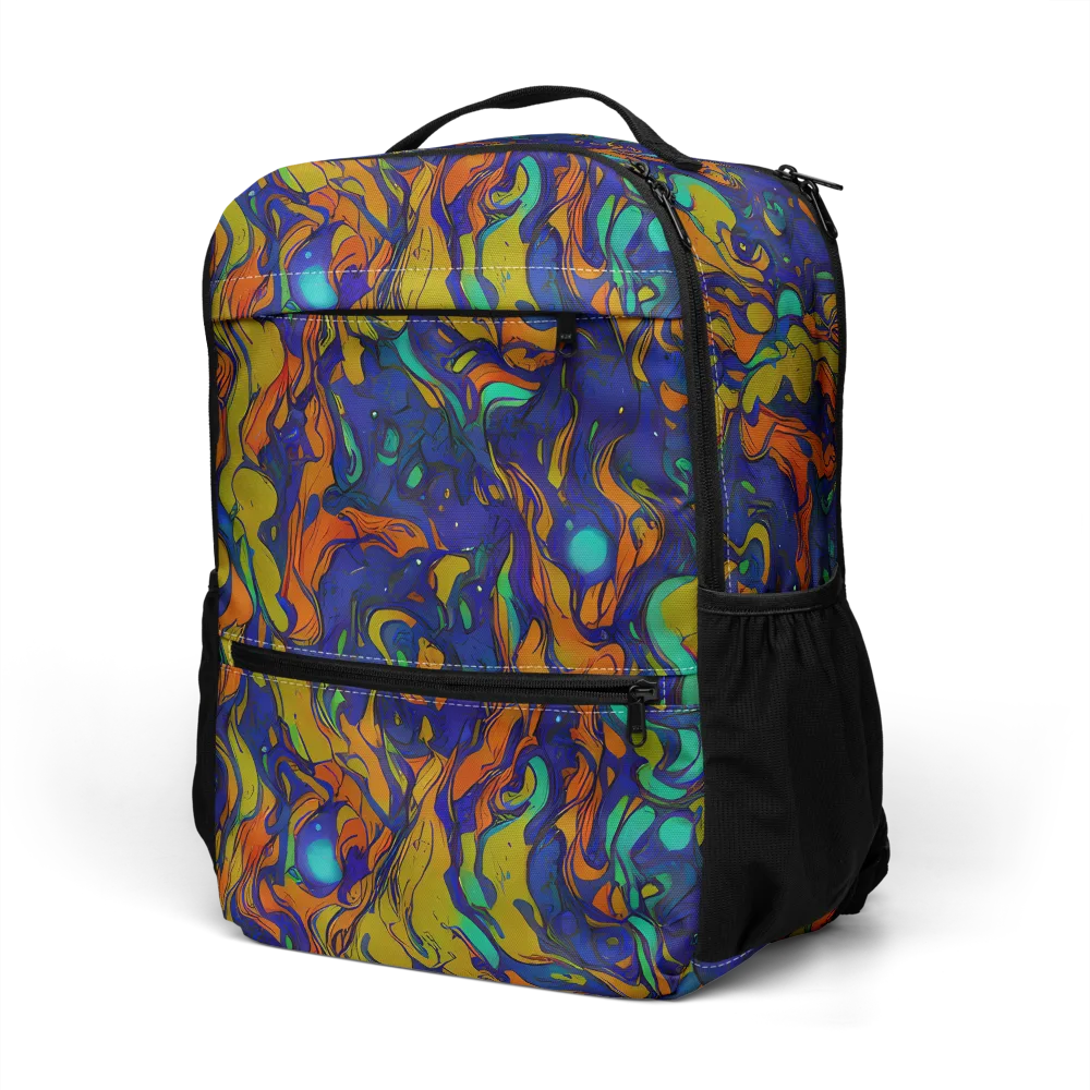 Tangerine Voltage on Utility Backpack — Left Front