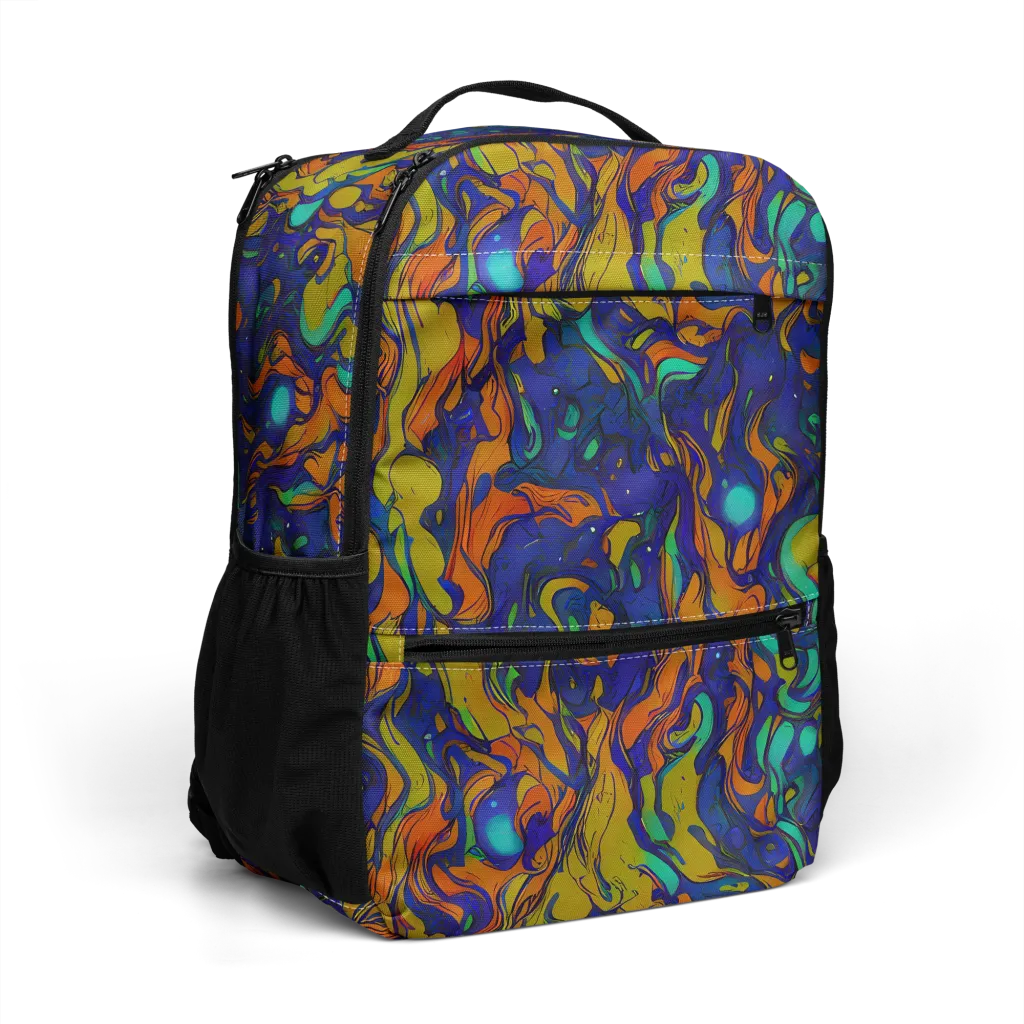 Tangerine Voltage on Utility Backpack — Right Front