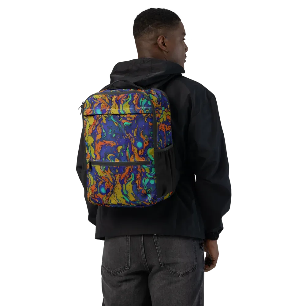 Tangerine Voltage on Utility Backpack — Back