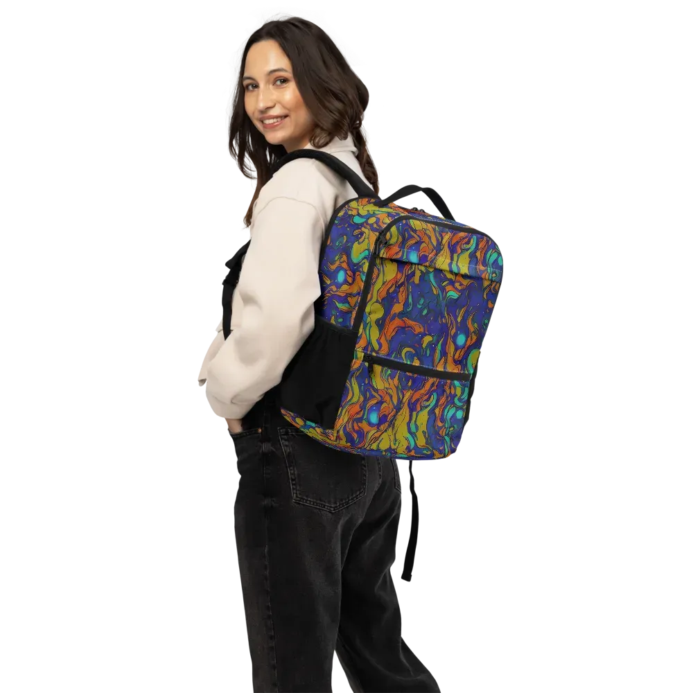 Tangerine Voltage on Utility Backpack — Back