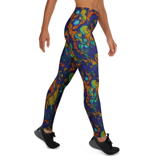 Tangerine Voltage on a Yoga Leggings