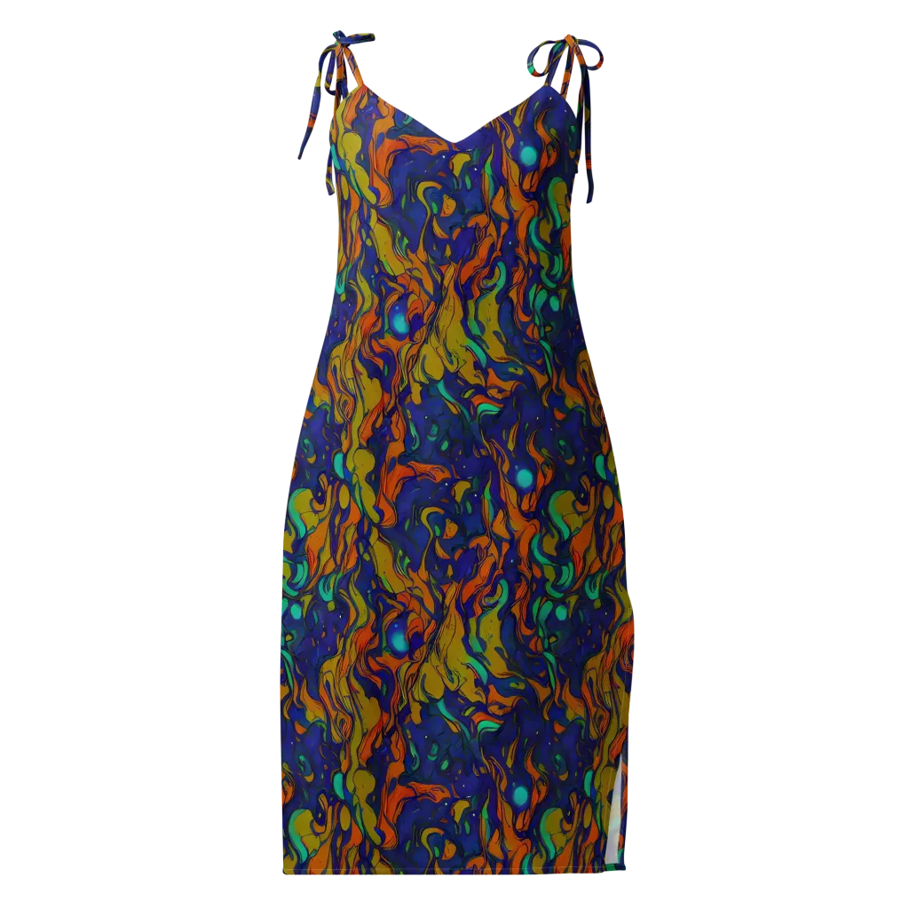 Tangerine Voltage on Slip Dress — Front
