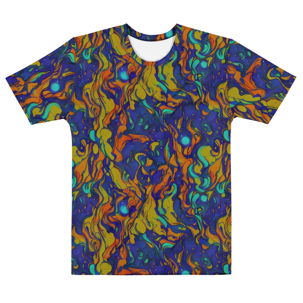 Tangerine Voltage on Men's Cotton Crew Neck T-Shirt — Front
