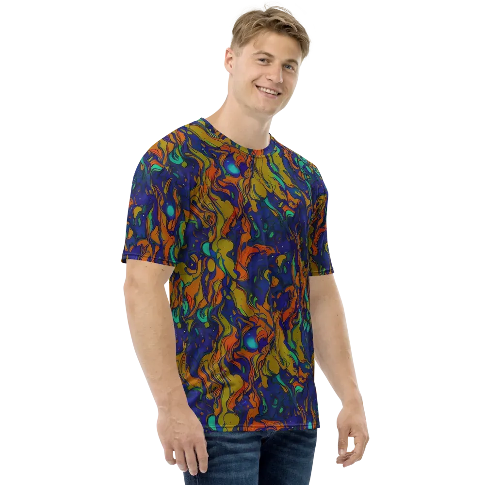 Tangerine Voltage on Men's Crew Neck T-Shirt — Right