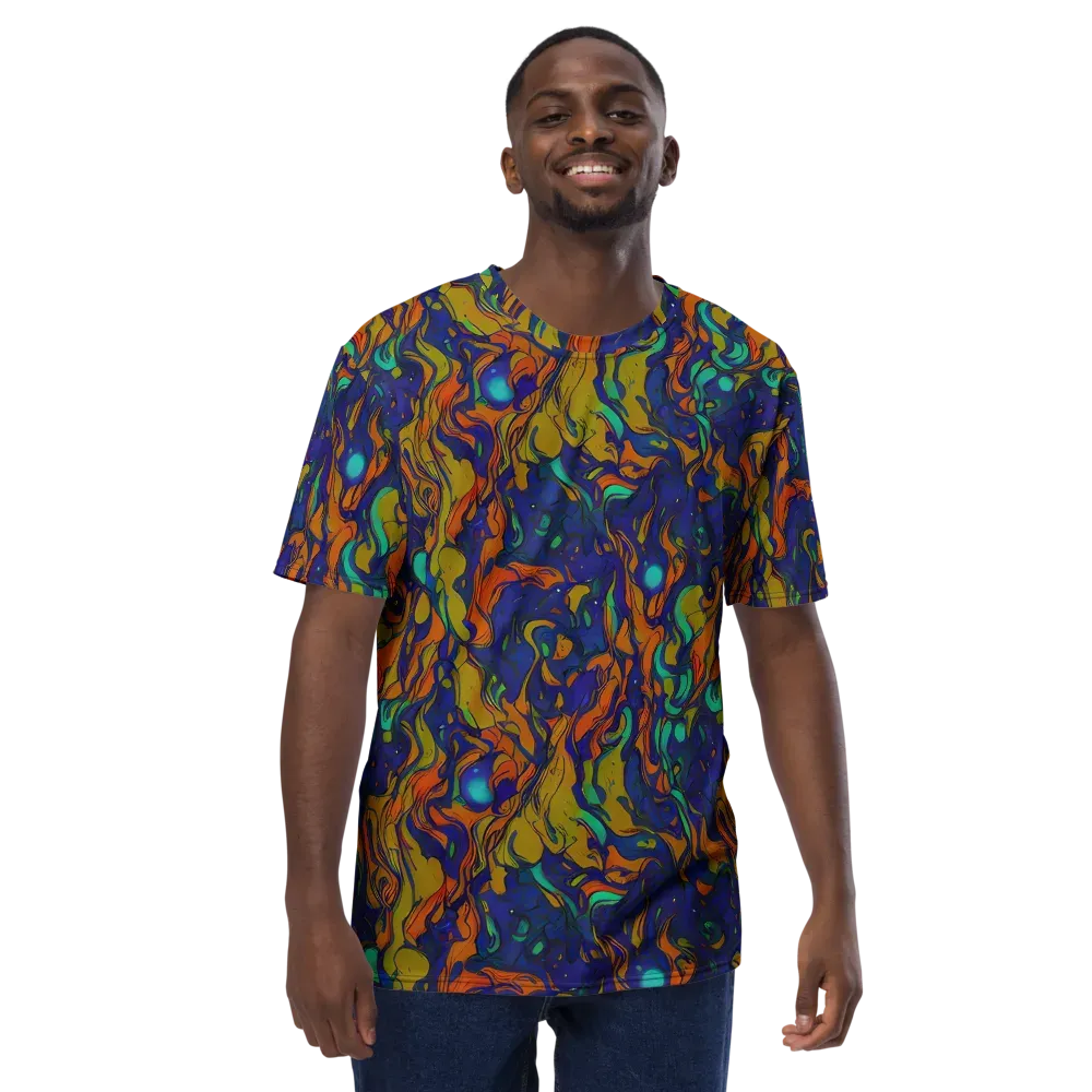 Tangerine Voltage on Men's Crew Neck T-Shirt — Front