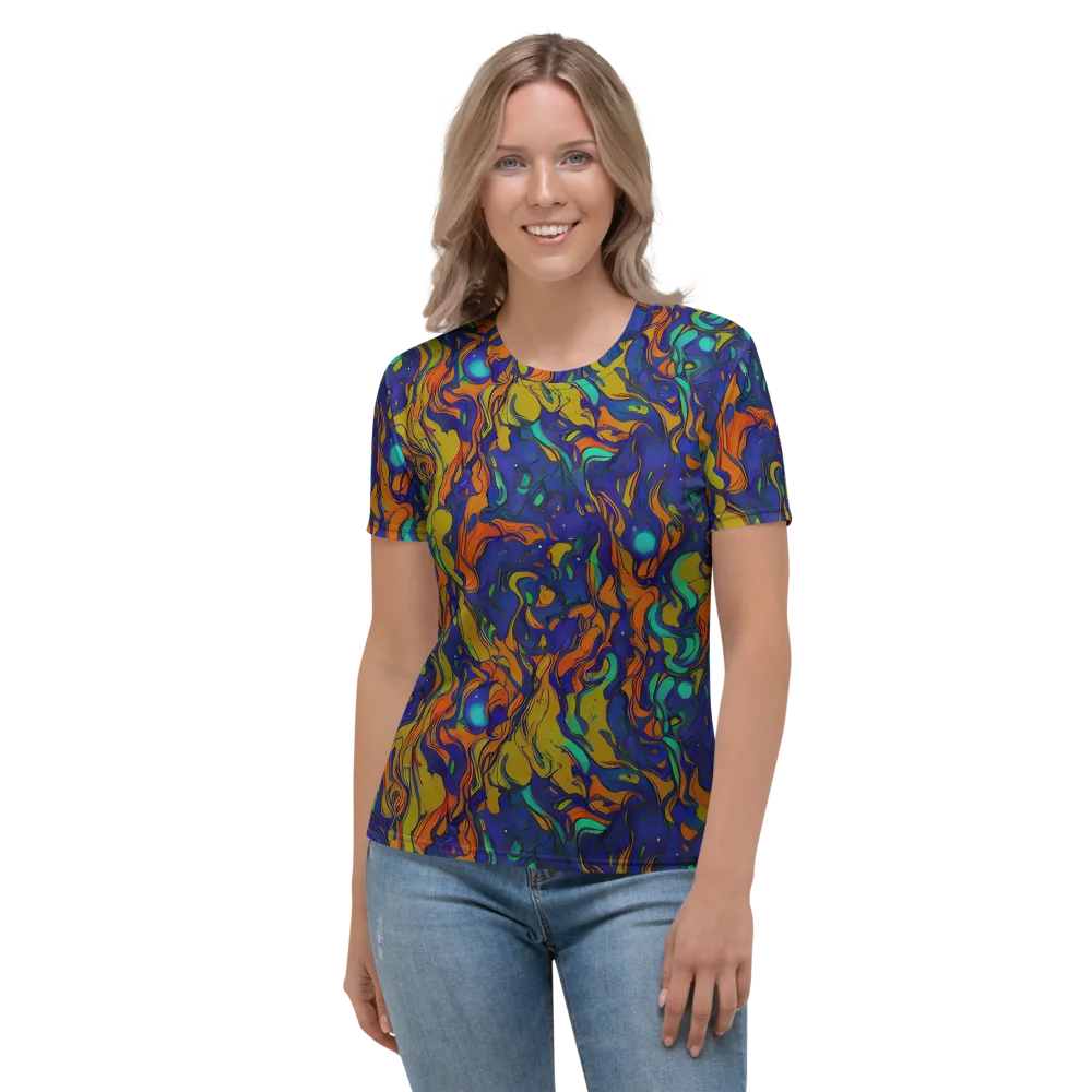 Tangerine Voltage on Women's Crew Neck T-Shirt — Front
