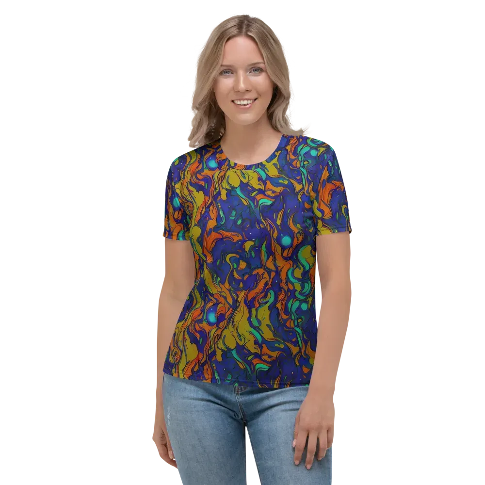 Tangerine Voltage on Women's Crew Neck T-Shirt — Front