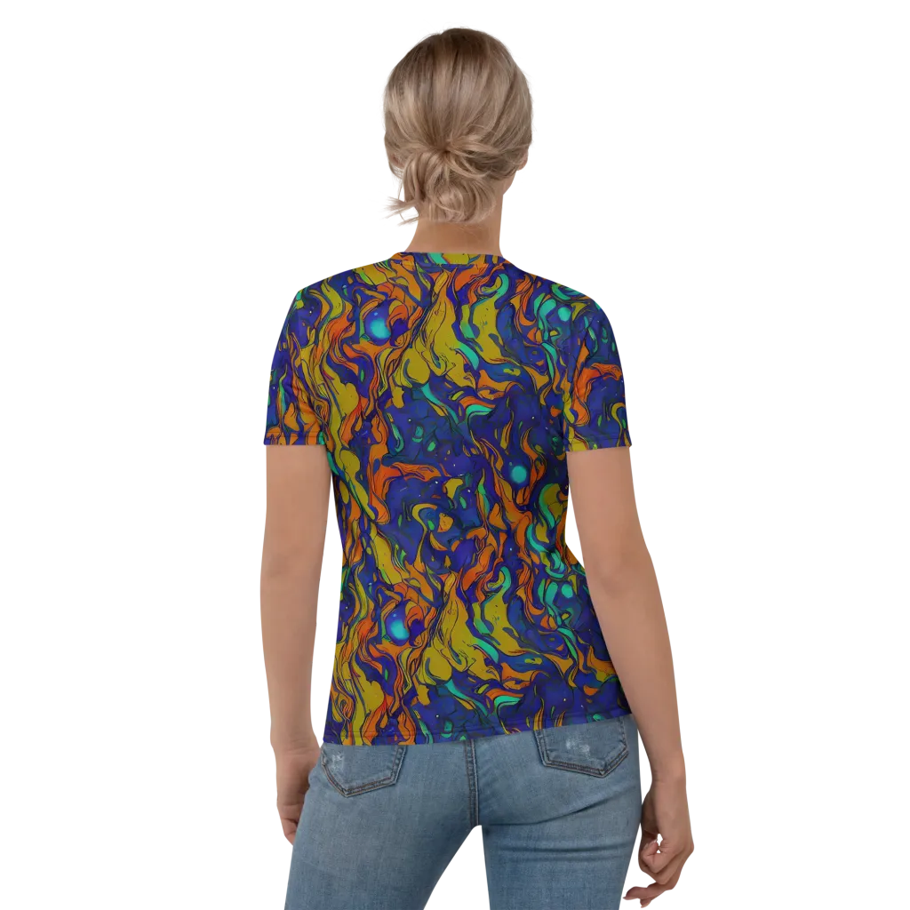 Tangerine Voltage on Women's Crew Neck T-Shirt — Back