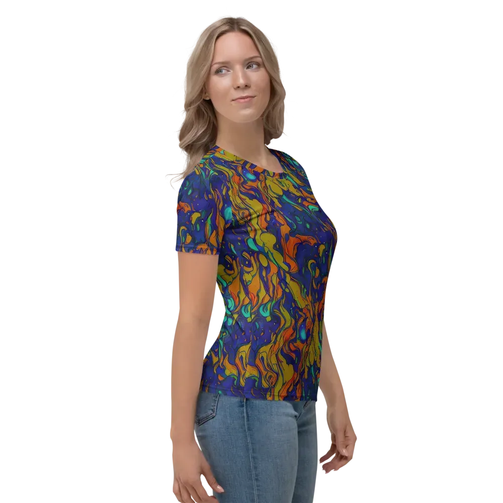 Tangerine Voltage on Women's Crew Neck T-Shirt — Right