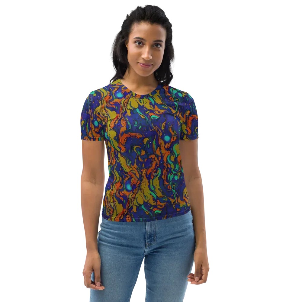 Tangerine Voltage on Women's Crew Neck T-Shirt — Front