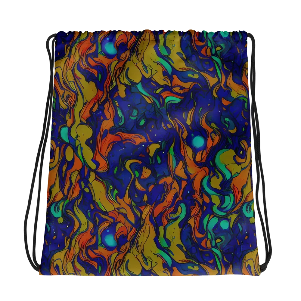Tangerine Voltage on Drawstring Bag — Photo