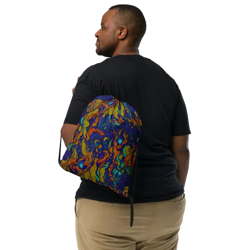 Tangerine Voltage on Drawstring Bag — Front
