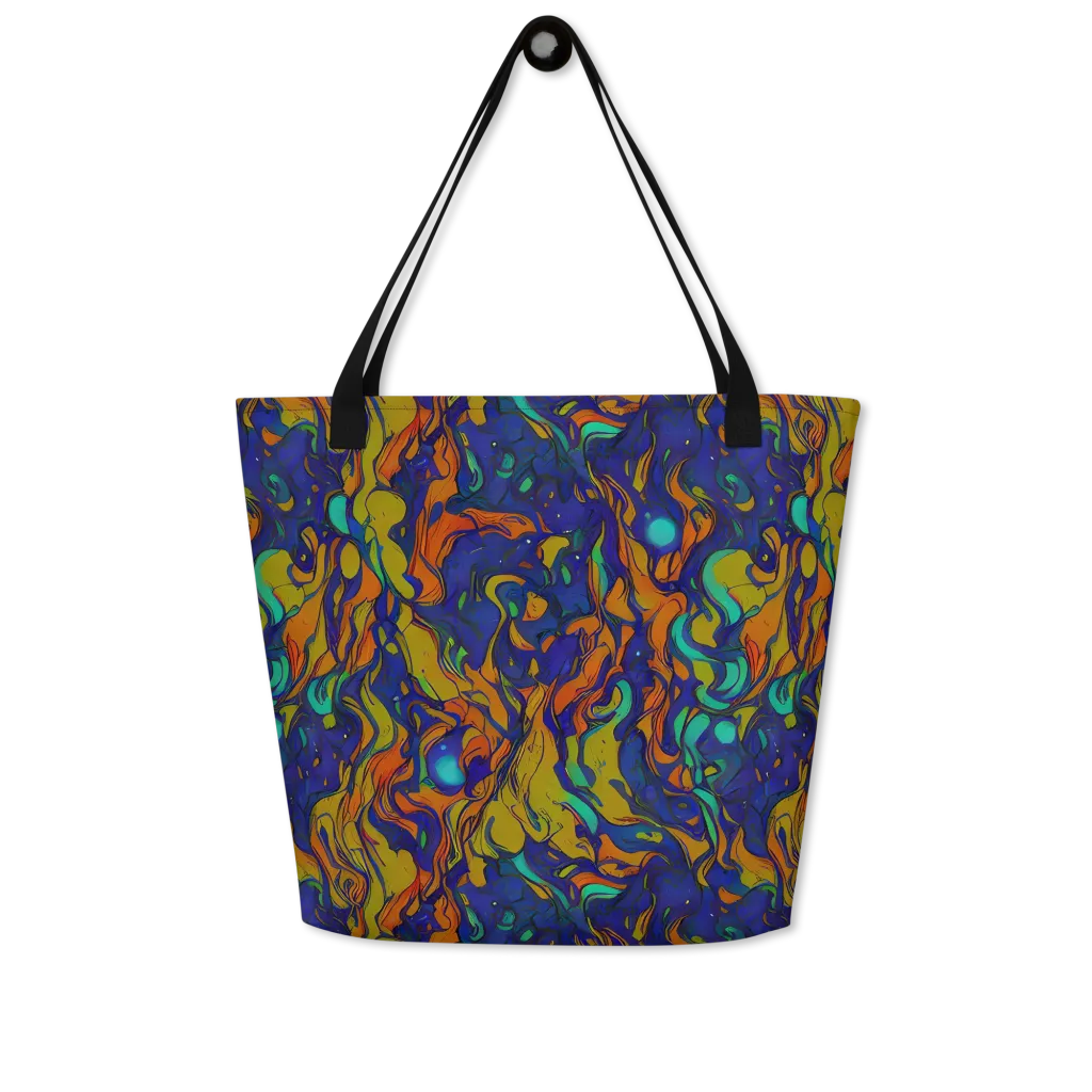 Tangerine Voltage on Large Tote Bag W/ Pocket — Front