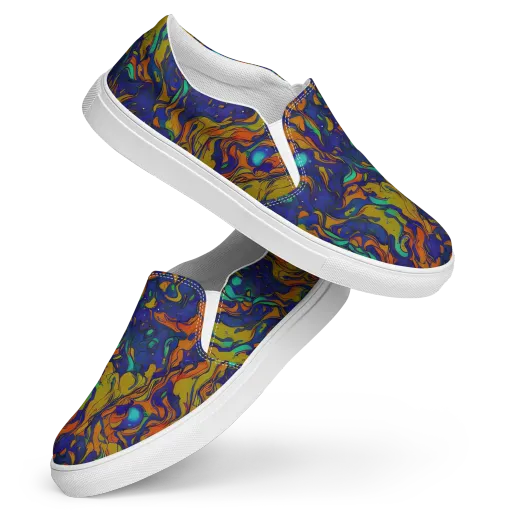 Tangerine Voltage on a Women's Slip-On Canvas Shoes