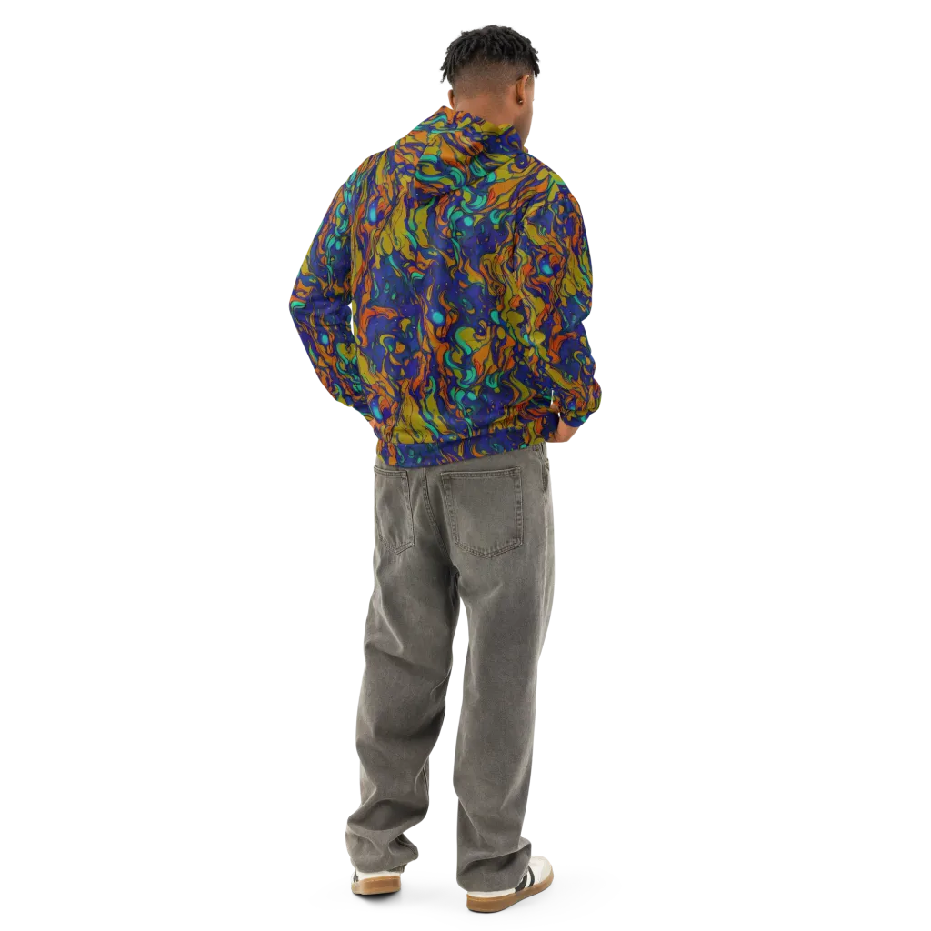 Tangerine Voltage on Cotton Hoodie — Back
