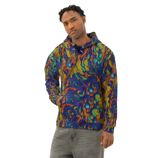 Tangerine Voltage on a Cotton Hoodie
