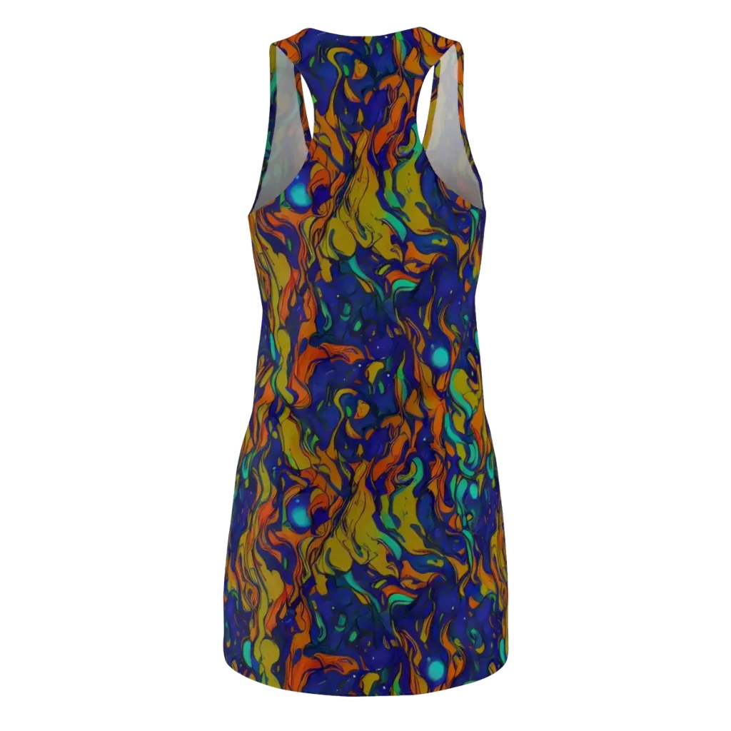 Tangerine Voltage on Racerback Dress — Back