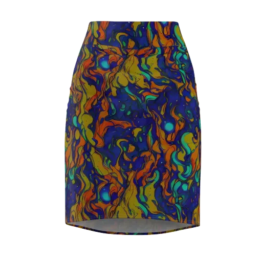 Tangerine Voltage on a Pencil Skirt