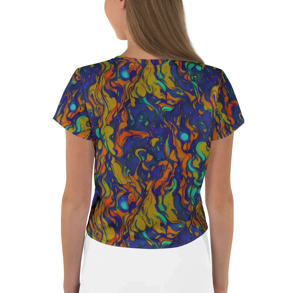 Tangerine Voltage on Crop Tee — Back