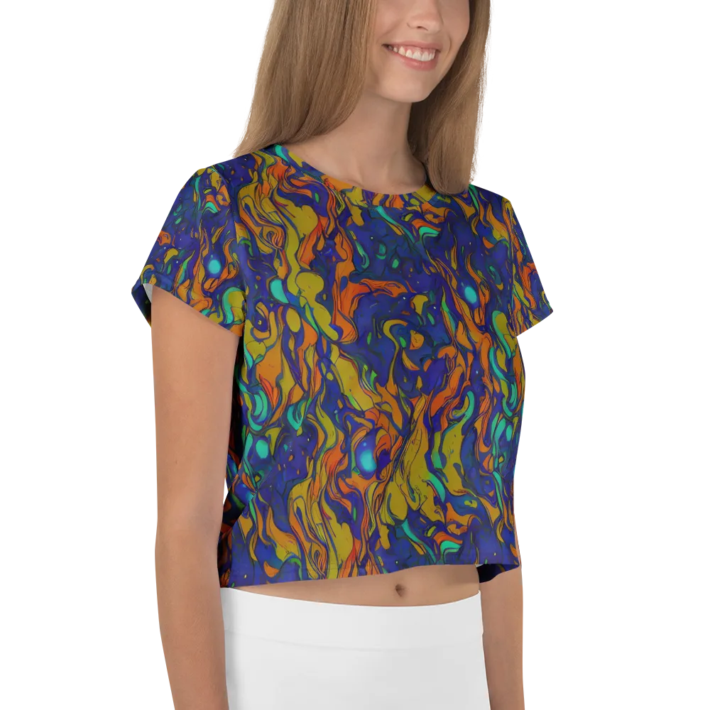 Tangerine Voltage on Crop Tee — Right