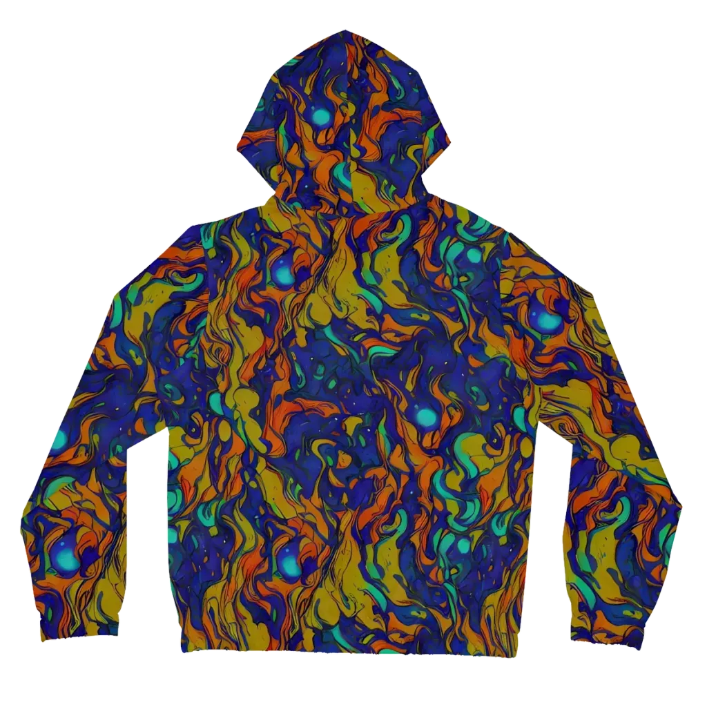Tangerine Voltage on Women's Full-Zip Hoodie — Back