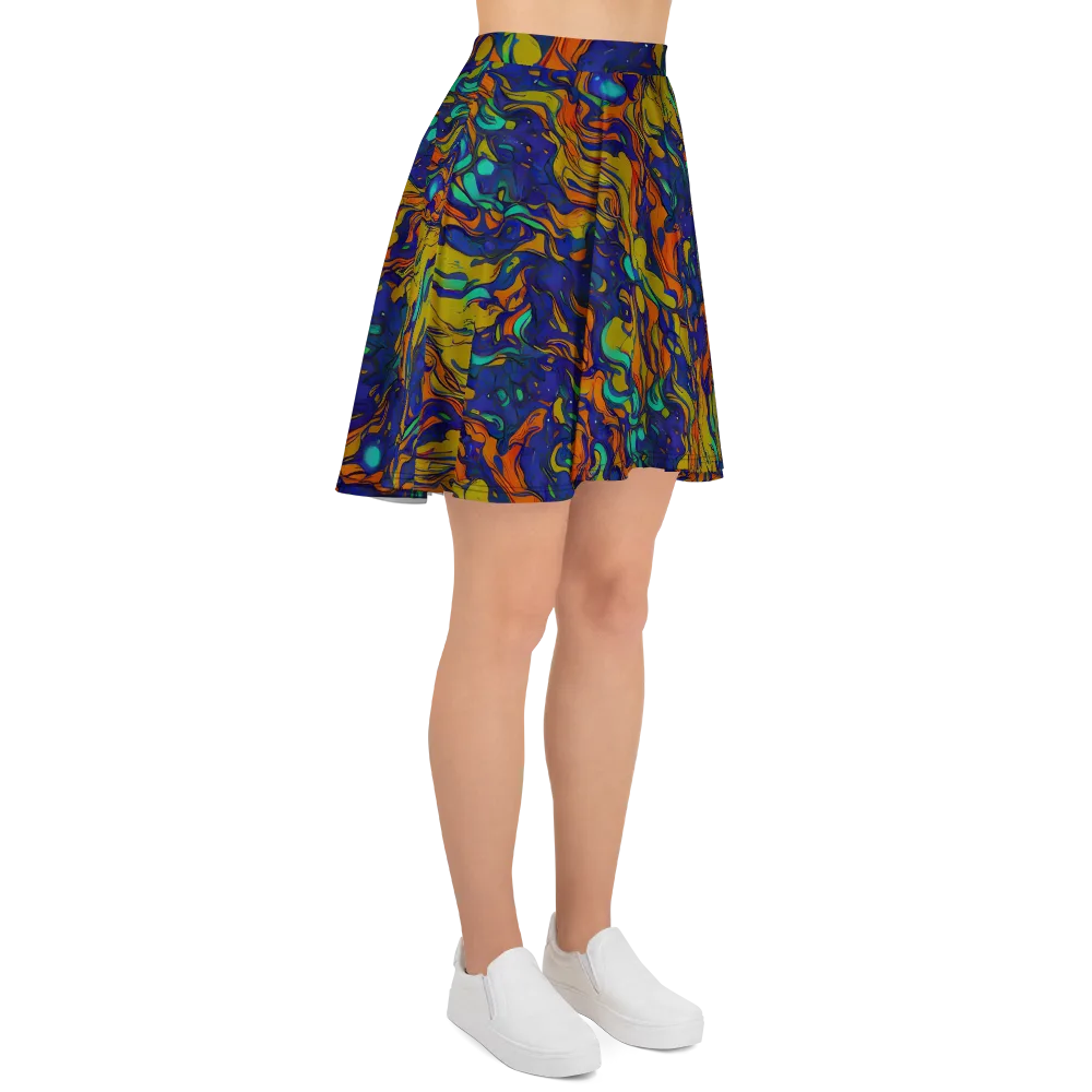 Tangerine Voltage on Skater Skirt — Right