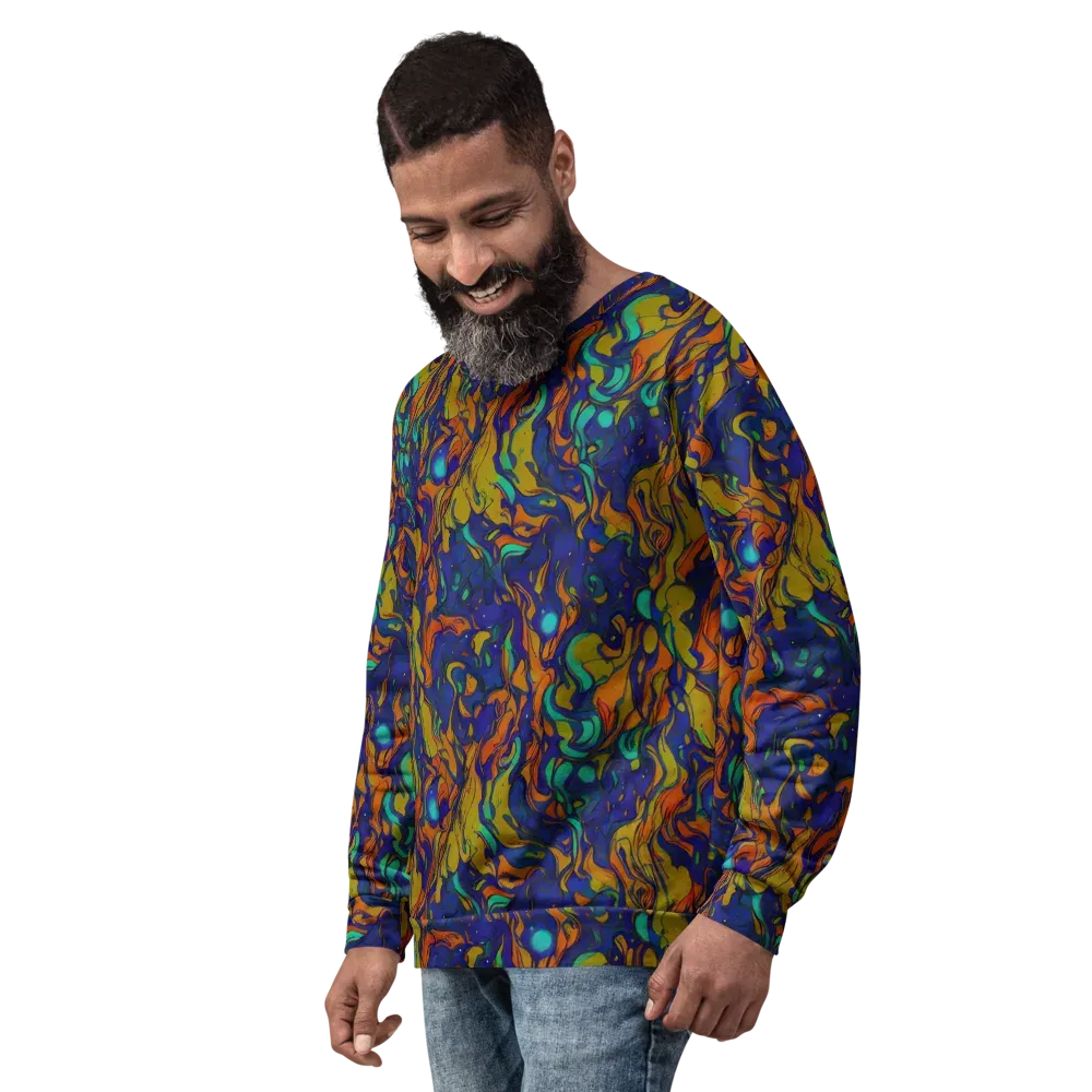 Tangerine Voltage on Sweatshirt — Left Front
