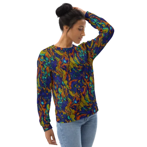 Tangerine Voltage on a Sweatshirt