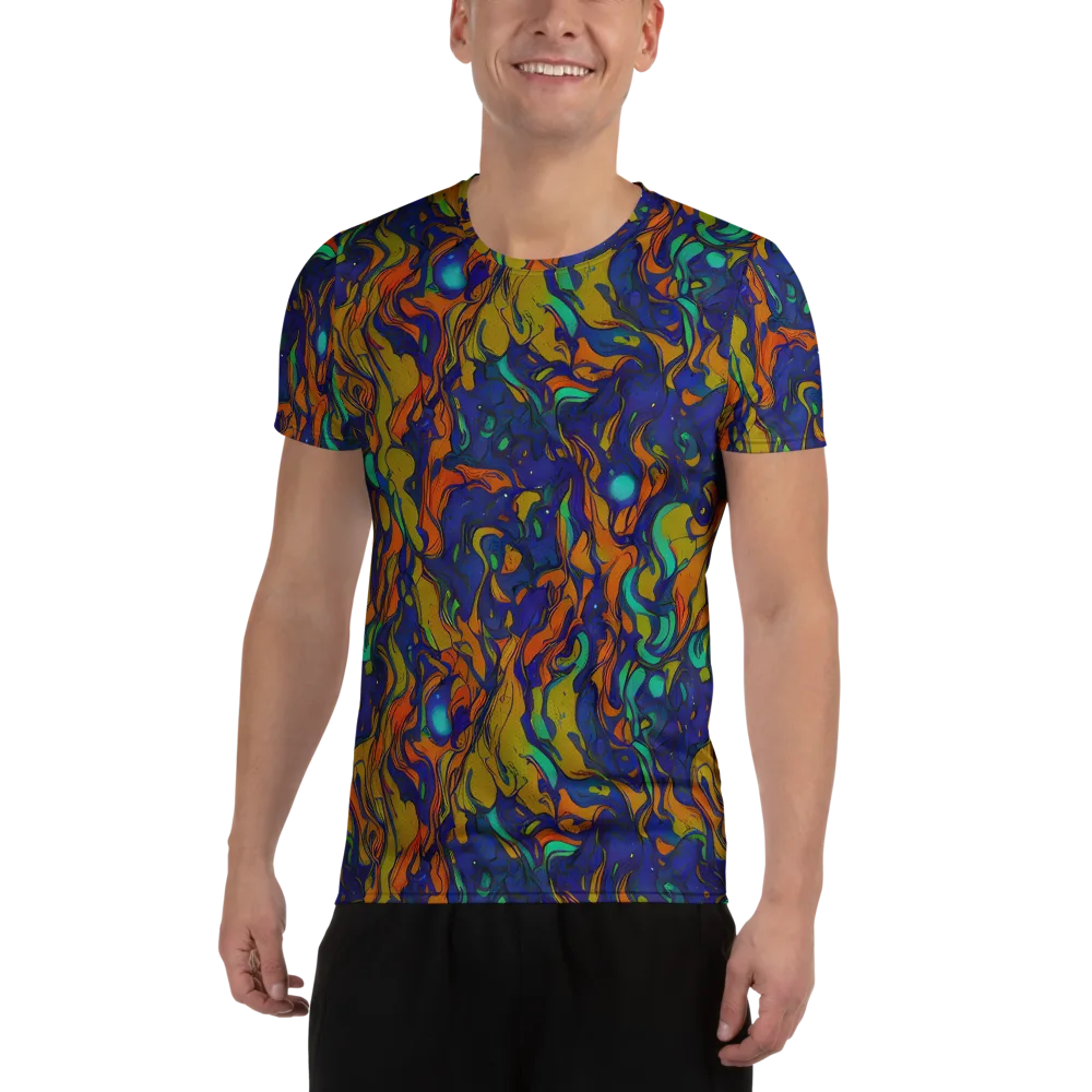 Tangerine Voltage on Men's Athletic T-Shirt — Front