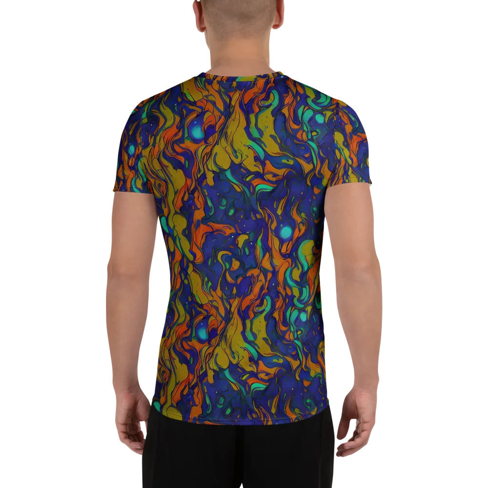 Tangerine Voltage on Men's Athletic T-Shirt — Back