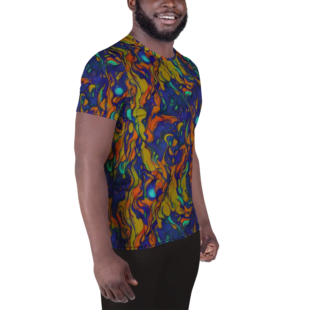 Tangerine Voltage on Men's Athletic T-Shirt — Right