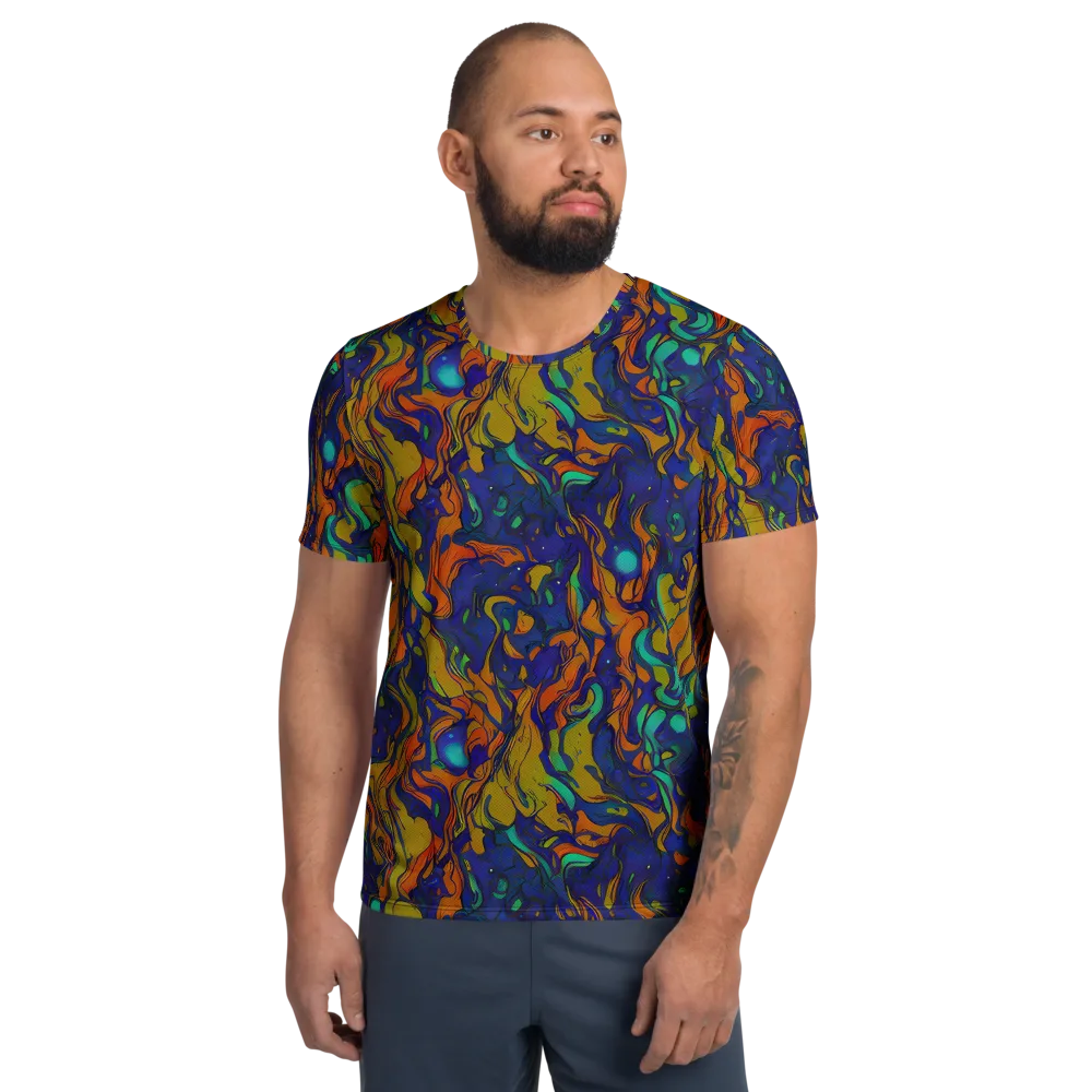 Tangerine Voltage on Men's Athletic T-Shirt — Front