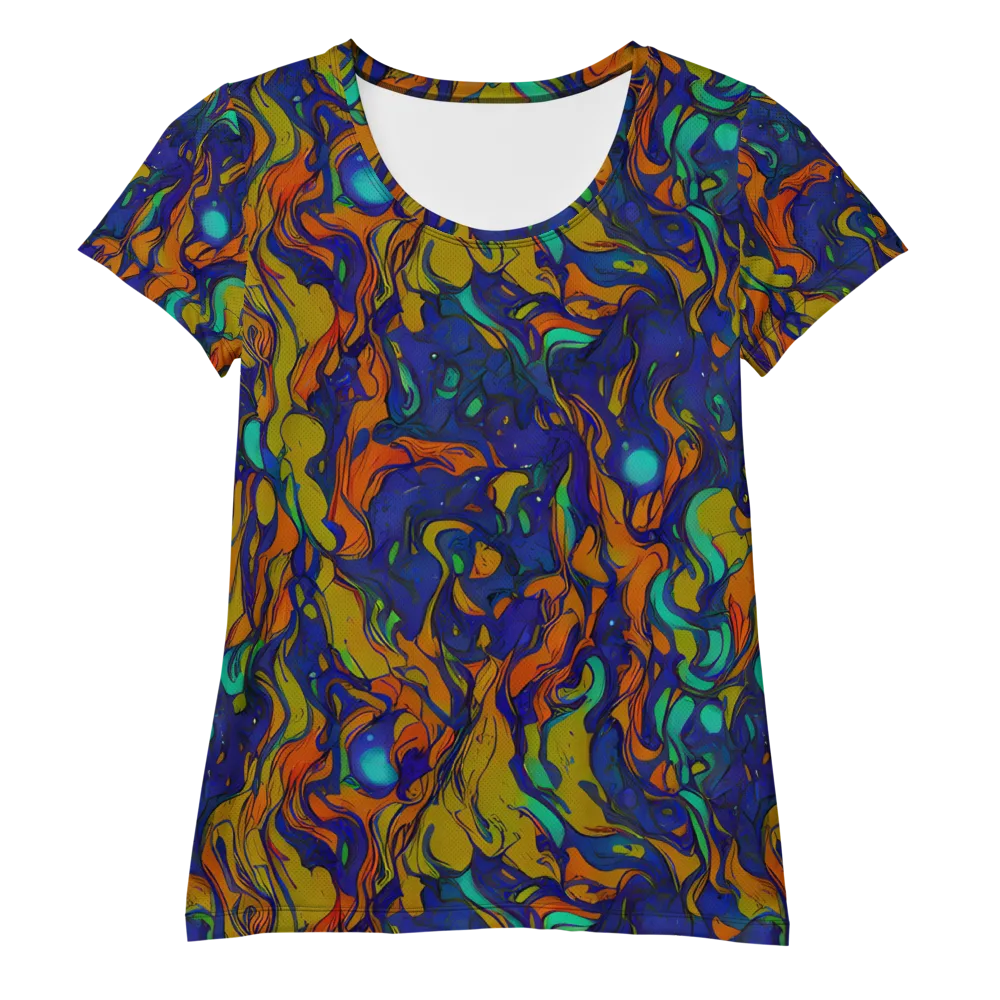 Tangerine Voltage on Women's Athletic T-Shirt — Front