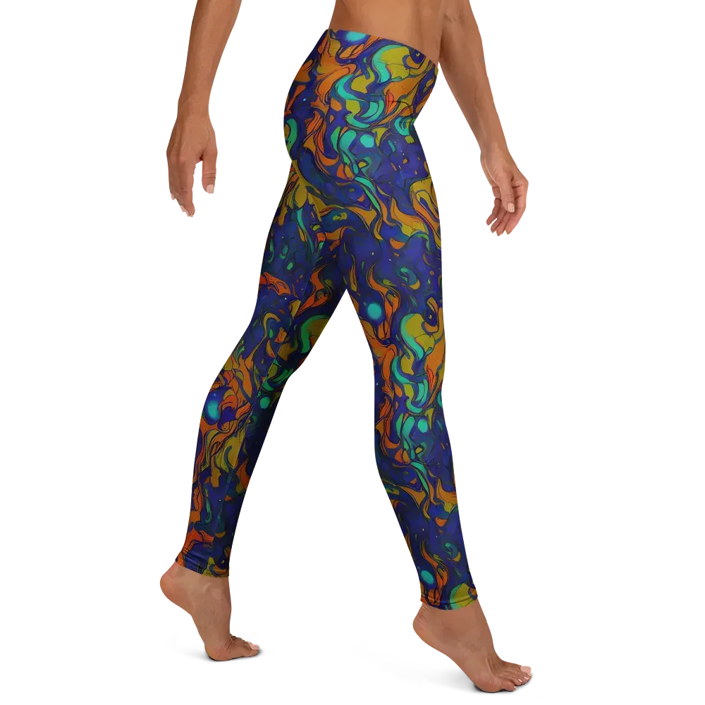 Tangerine Voltage on Leggings — Right