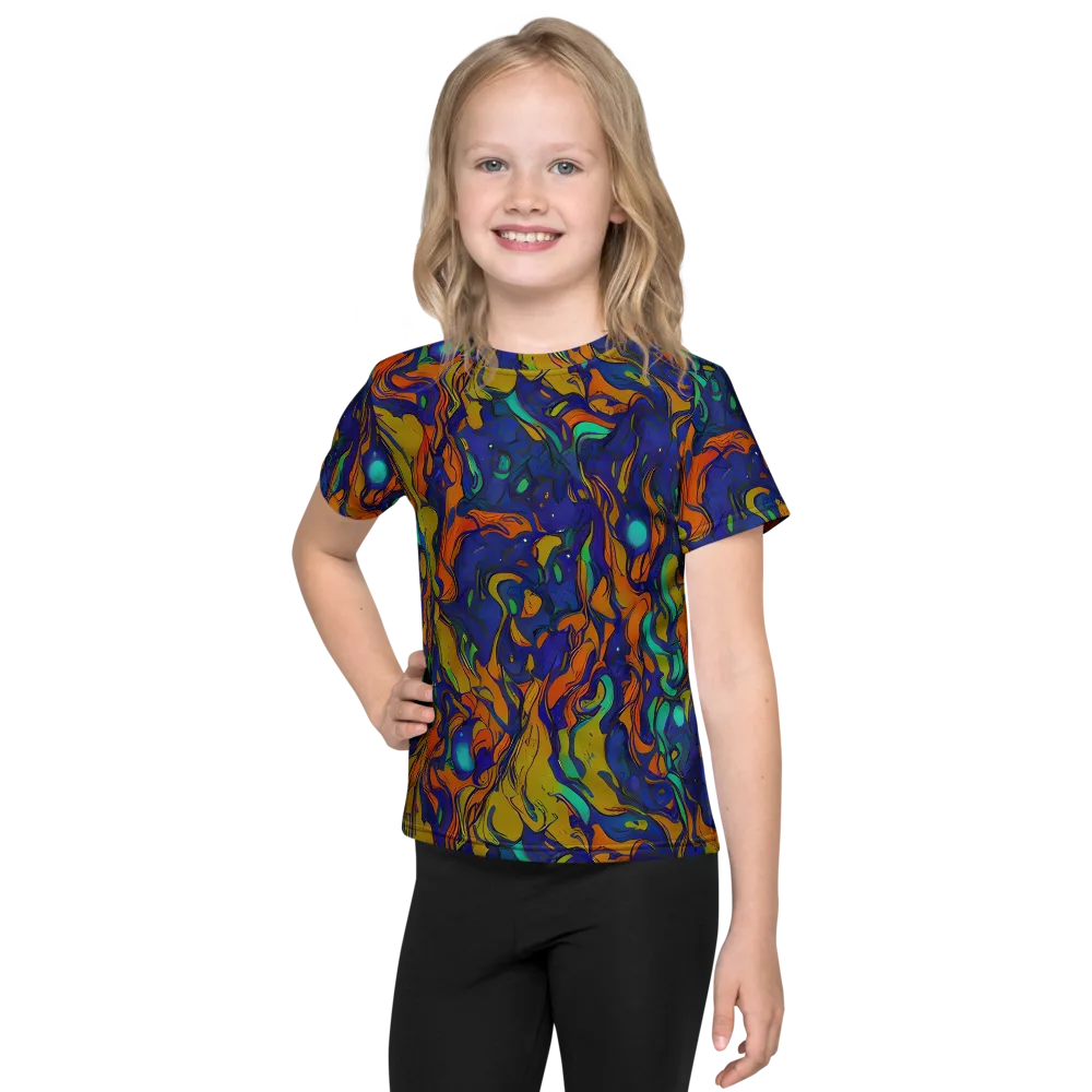 Tangerine Voltage on Kids Crew Neck T-Shirt — Front