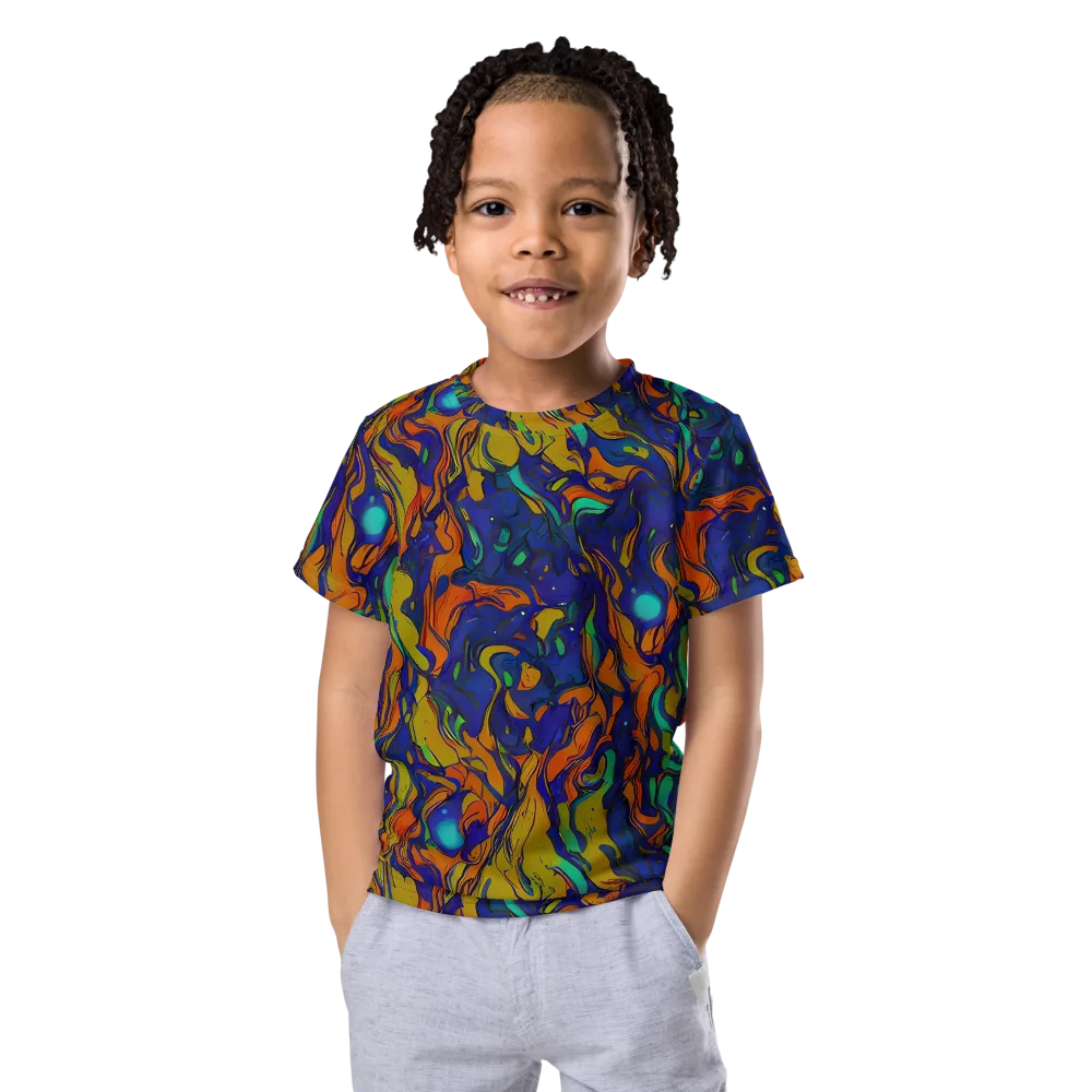 Tangerine Voltage on Kids Crew Neck T-Shirt — Front