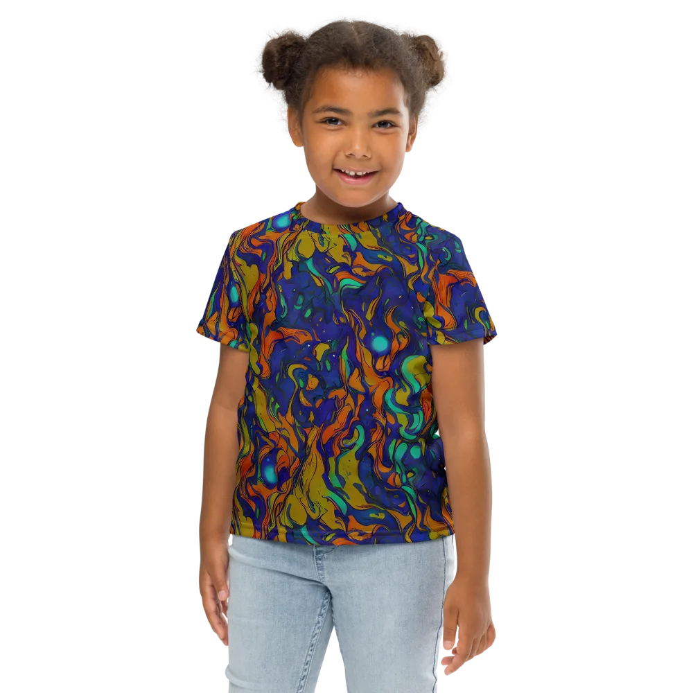 Tangerine Voltage on Kids Crew Neck T-Shirt — Front