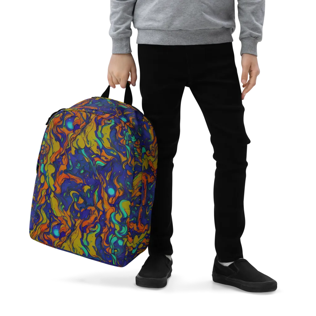 Tangerine Voltage on Minimalist Backpack — Zoomed-in