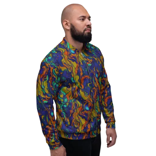 Tangerine Voltage on a Bomber Jacket