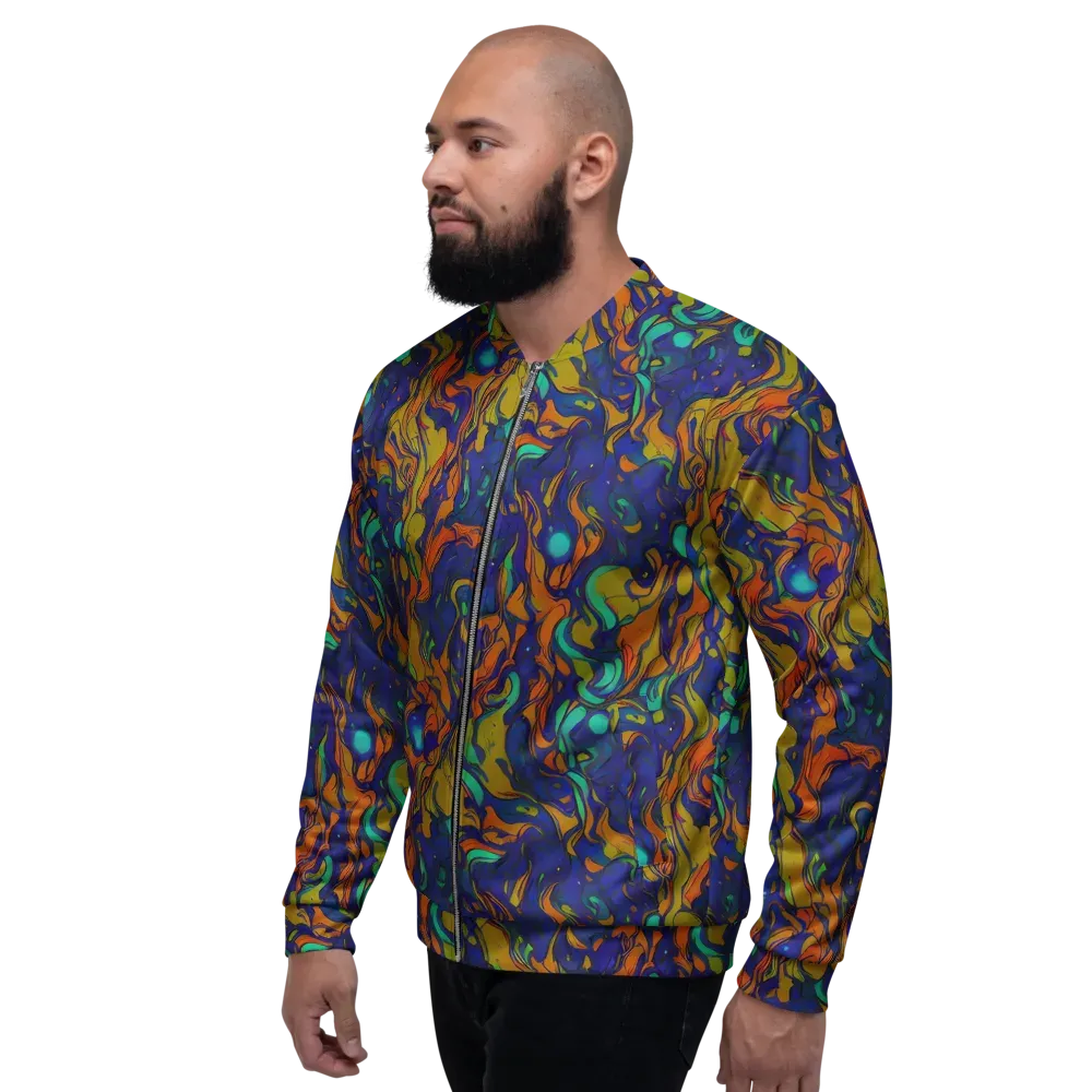 Tangerine Voltage on Bomber Jacket — Left