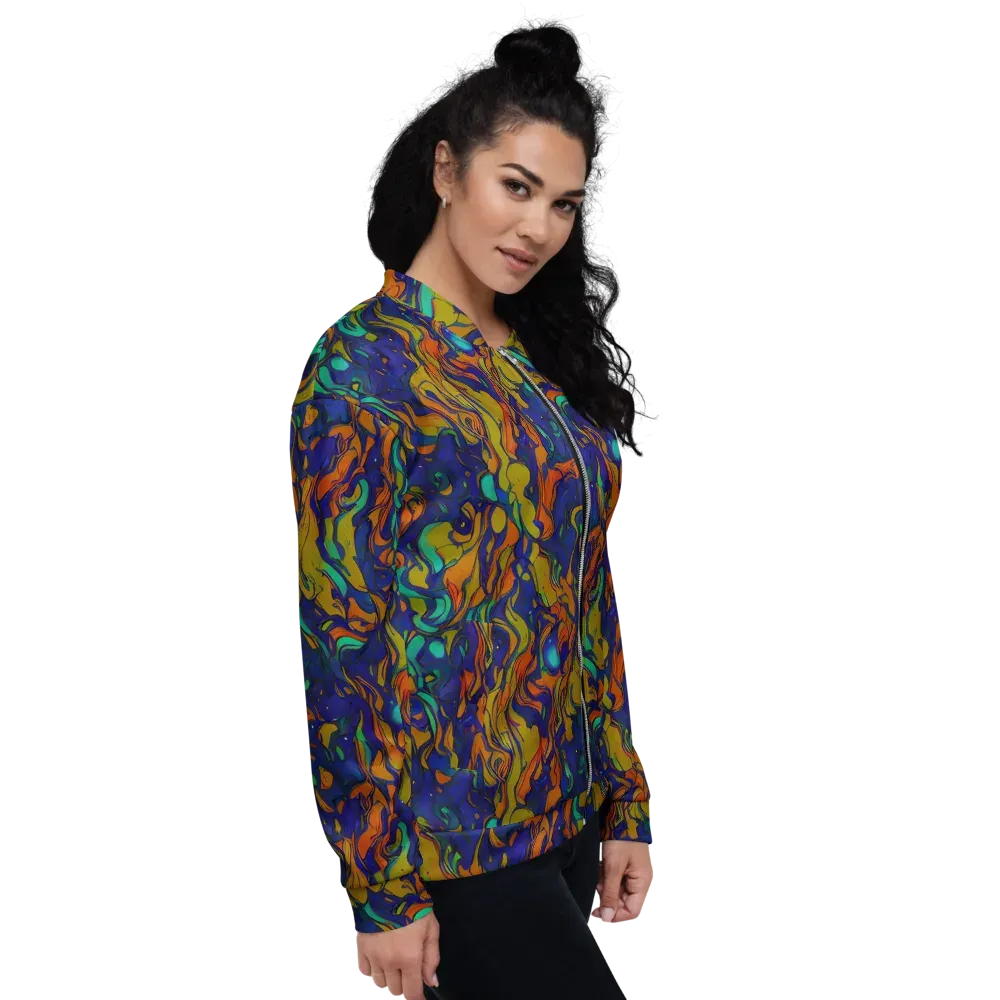 Tangerine Voltage on Bomber Jacket — Right