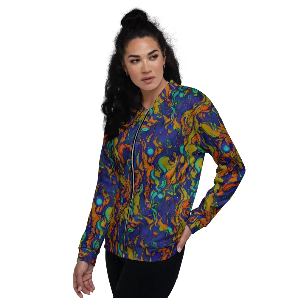Tangerine Voltage on Bomber Jacket — Left