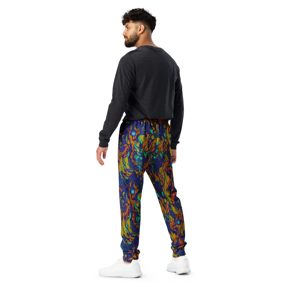 Tangerine Voltage on Men's Joggers — Back