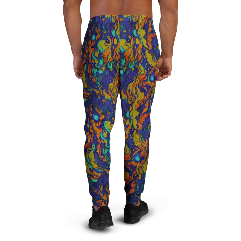 Tangerine Voltage on Men's Joggers — Back