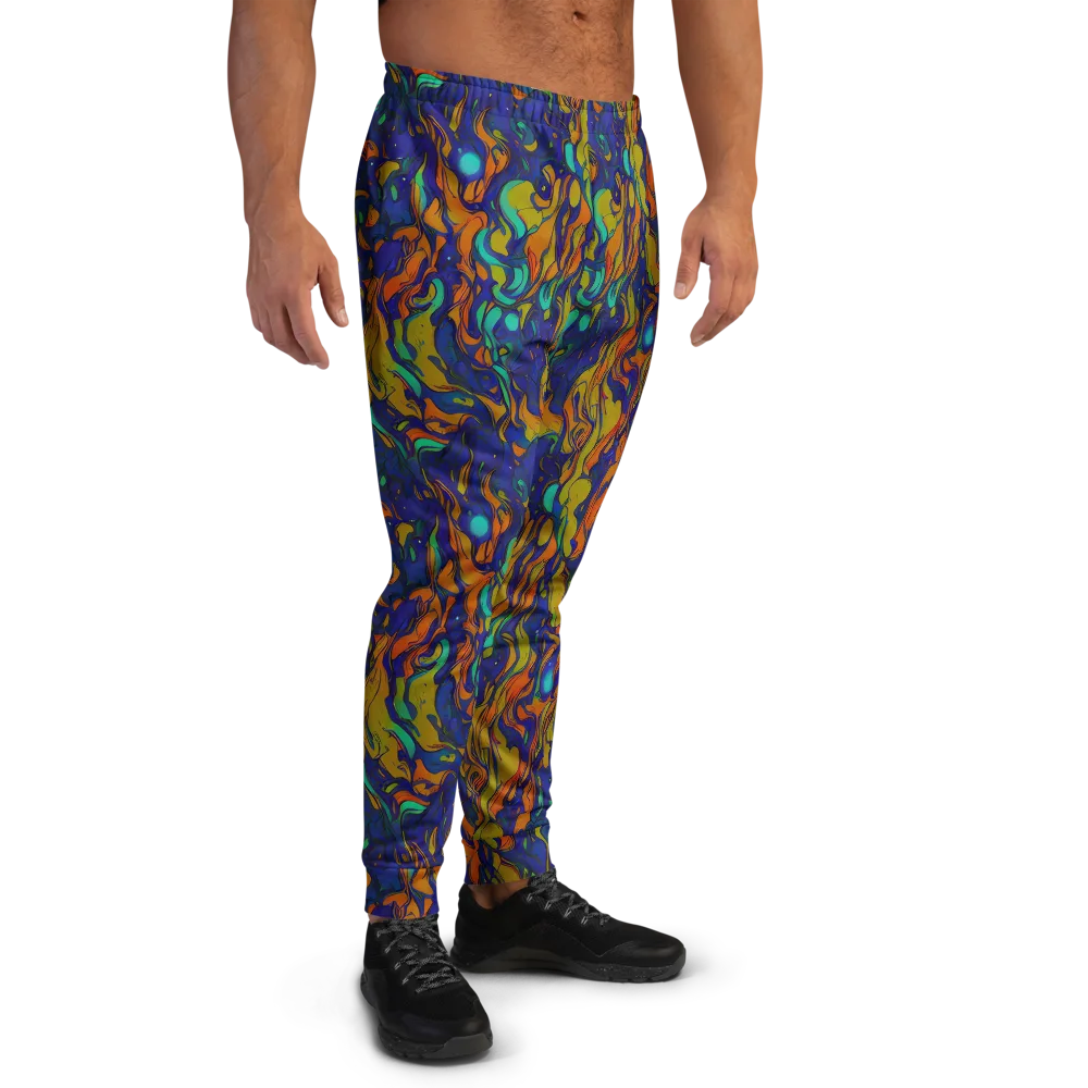 Tangerine Voltage on Men's Joggers — Right