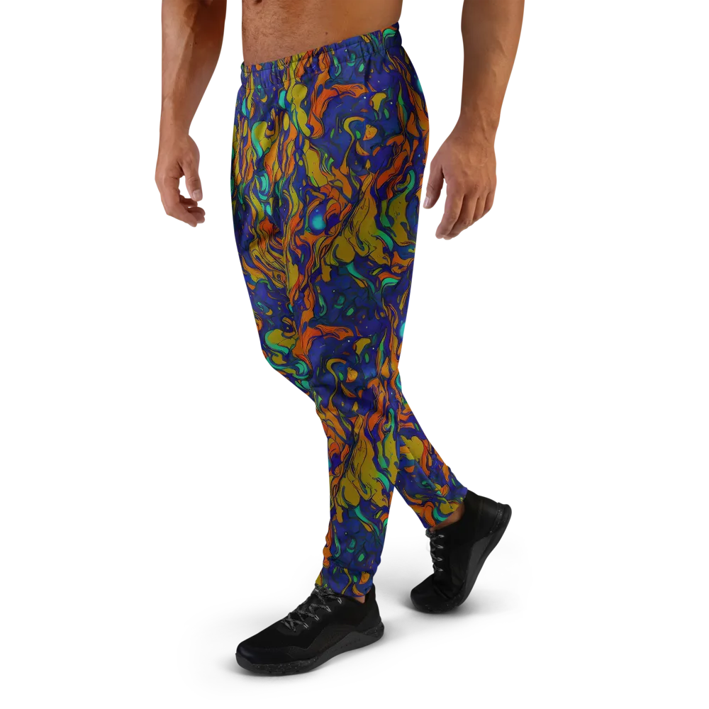 Tangerine Voltage on Men's Joggers — Left