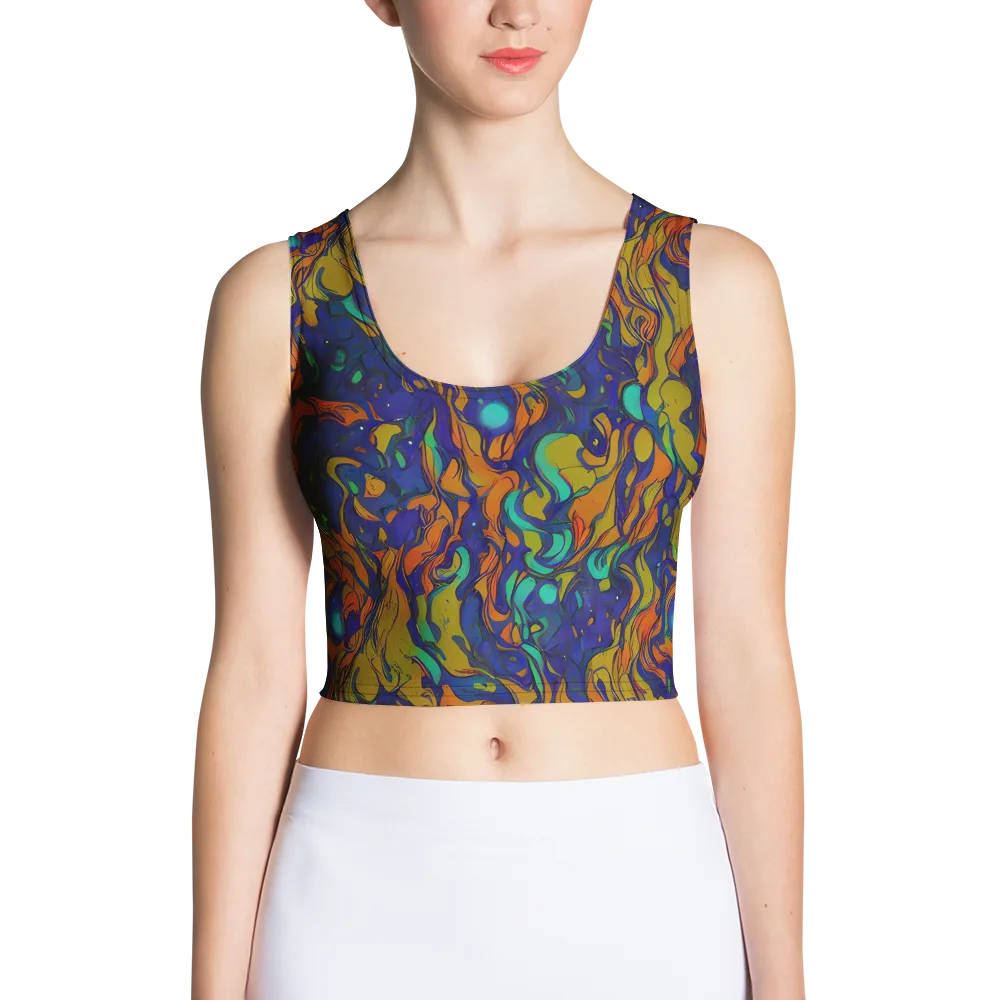 Tangerine Voltage on Crop Top — Front