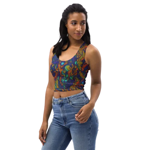 Tangerine Voltage on a Crop Top