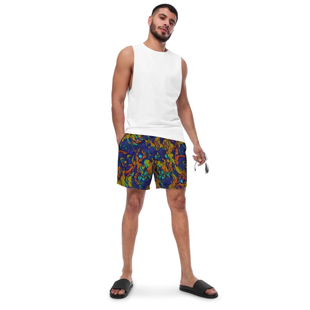 Tangerine Voltage on Swim Trunks — Front
